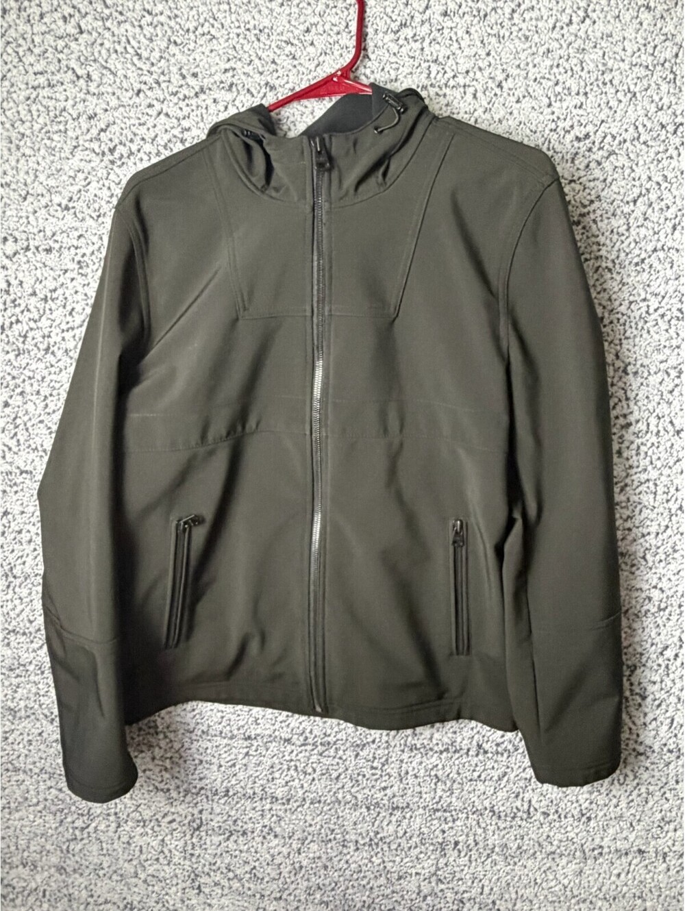 Levi’s Men’s Small Black Softshell Hooded Jacket Full Zip Fleece Lined